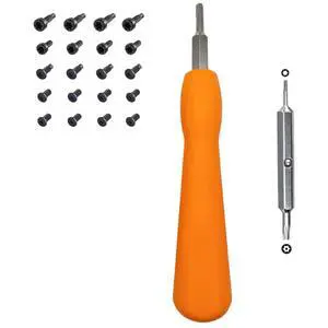 Replacement with 20 Doorbell Screws Kit - Double-Ended Torx T6 T15 Security Screwdriver for Battery Change & WiFi Reset - Video Doorbell Camera Replacement Parts Tool (Orange) Replacement with 20 Doorbell Screws Kit - Double-Ended Torx T6 T15 Security Screwdriver for Battery Change & WiFi Reset - Video Doorbell Camera Replacement Parts Tool (Orange)