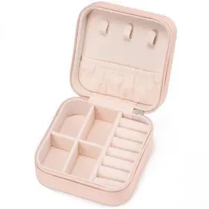 Mini Jewelry Travel Case,Small Jewelry Box,Traveling Jewelry Organizer,Portable Jewellery Storage Holder for Rings Earrings Necklace Bracelet Bangle for Girls Women(Pink - 1 pack) Mini Jewelry Travel Case,Small Jewelry Box,Traveling Jewelry Organizer,Portable Jewellery Storage Holder for Rings Earrings Necklace Bracelet Bangle for Girls Women(Pink - 1 pack)