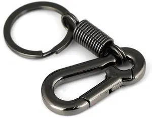 Retro Style Simple Strong Carabiner Shape Keychain Key Chain Ring Keyring Keyfob Key Holder (Black) Retro Style Simple Strong Carabiner Shape Keychain Key Chain Ring Keyring Keyfob Key Holder (Black)