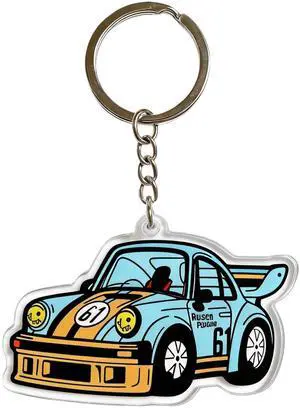 Retro Racing Car Keychain Acrylic Race Car Key Ring, Vintage Motorsport Charm for Keys Backpack Purse, Automotive Accessory Gift for Car Enthusiasts Retro Racing Car Keychain Acrylic Race Car Key Ring, Vintage Motorsport Charm for Keys Backpack Purse, Automotive Accessory Gift for Car Enthusiasts