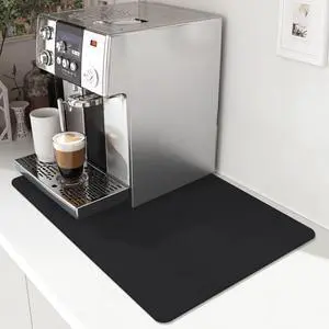 Coffee Mat,Absorbent Dish Drying Mat for Kitchen Counter,Coffee Bar Mat,Non-Slip Rubber Backed,Hide Stains & Quick Dry,for Espresso Machine,Coffee Station,Cups & Sink,12" x 20"(Black) Coffee Mat,Absorbent Dish Drying Mat for Kitchen Counter,Coffee Bar Mat,Non-Slip Rubber Backed,Hide Stains & Quick Dry,for Espresso Machine,Coffee Station,Cups & Sink,12" x 20"(Black)