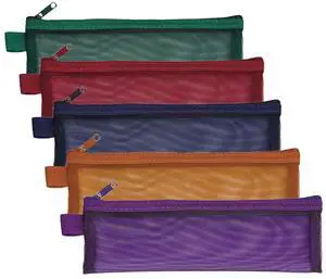 5 Pack Small Mesh Pencil Pouch Bags with Zipper, 8.5" x 2.5" Small Mesh Zipper Pouch Bags for Purse, Travel Pouches for Daily Toiletries, Small Cosmetic Bag for Purse (Pencil Pouches) 5 Pack Small Mesh Pencil Pouch Bags with Zipper, 8.5" x 2.5" Small Mesh Zipper Pouch Bags for Purse, Travel Pouches for Daily Toiletries, Small Cosmetic Bag for Purse (Pencil Pouches)