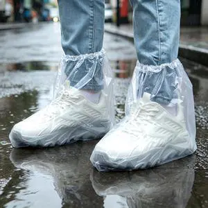 20PCS Disposable Waterproof Shoe Covers for Rain, Thickened PE Non-Slip Boot Covers with Elastic Opening, One-Piece Design Shoe ponchos Fits Men and Women for Water Parks, Commute, Travel, Outdoor 20PCS Disposable Waterproof Shoe Covers for Rain, Thickened PE Non-Slip Boot Covers with Elastic Opening, One-Piece Design Shoe ponchos Fits Men and Women for Water Parks, Commute, Travel, Outdoor