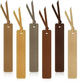 6 Pcs Leather Bookmark with Tassel, Classic Style Bookmark, 0.05 Inches Thin Handmade Stitched Bookmarks for Men, Book Marks for Reading, Gifts for Book Lovers, Readers (Light Retro) 6 Pcs Leather Bookmark with Tassel, Classic Style Bookmark, 0.05 Inches Thin Handmade Stitched Bookmarks for Men, Book Marks for Reading, Gifts for Book Lovers, Readers (Light Retro)