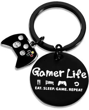 Gaming Gifts Funny Video Game Player Keychain for Game Lover Boy Man Woman Boyfriend Husband Birthday Christmas Valentines (Single Sided) Gaming Gifts Funny Video Game Player Keychain for Game Lover Boy Man Woman Boyfriend Husband Birthday Christmas Valentines (Single Sided)