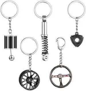 5 Pcs Car Keychains Set for Men Gear Shift, Suspension, Rotary Engine, Wheel, Steering Wheel Cool Metal Keychains for Car Enthusiast Gifts for Women Men Gift 5 Pcs Car Keychains Set for Men Gear Shift, Suspension, Rotary Engine, Wheel, Steering Wheel Cool Metal Keychains for Car Enthusiast Gifts for Women Men Gift