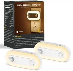 Plug-in LED Night Light with Motion Sensor & Dusk to Dawn Sensor, Dimmable Warm White Nightlight 30-100LM Adjustable Sleep Night Lights Plug Into Wall for Bedroom, Bathroom, Stairs, Hallway, 2 Pack Plug-in LED Night Light with Motion Sensor & Dusk to Dawn Sensor, Dimmable Warm White Nightlight 30-100LM Adjustable Sleep Night Lights Plug Into Wall for Bedroom, Bathroom, Stairs, Hallway, 2 Pack