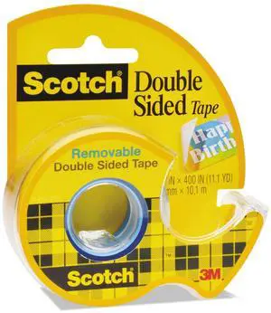 Double-Sided Removable Tape with Dispenser, 3/4-Inch x 400-Inch, Clear 1-Pack Double-Sided Removable Tape with Dispenser, 3/4-Inch x 400-Inch, Clear 1-Pack