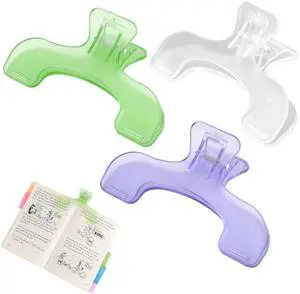 3 Pcs Book Clips,3 Colors Strong Page Holders for Reading,Portable Book Openers,Practical Book Page Markers for Teachers,Students,Office,and Home(Color B) 3 Pcs Book Clips,3 Colors Strong Page Holders for Reading,Portable Book Openers,Practical Book Page Markers for Teachers,Students,Office,and Home(Color B)