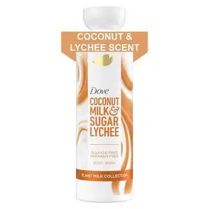 Plant Milk Body Wash Coconut & Lychee, 17.5 fl oz I Plant milk body wash with coconut milk blend and tropical lychee scent for soft, moisturized and healthy-looking skin Plant Milk Body Wash Coconut & Lychee, 17.5 fl oz I Plant milk body wash with coconut milk blend and tropical lychee scent for soft, moisturized and healthy-looking skin