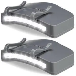 2 Pcs Hat Light Clip 11 LED Hat Lights Clip on Headlamp Battery Powered Brim Lamp Gray Waterproof Ultra Bright Headgear Flashlight for Hunting Camping Fishing Hiking 2 Pcs Hat Light Clip 11 LED Hat Lights Clip on Headlamp Battery Powered Brim Lamp Gray Waterproof Ultra Bright Headgear Flashlight for Hunting Camping Fishing Hiking