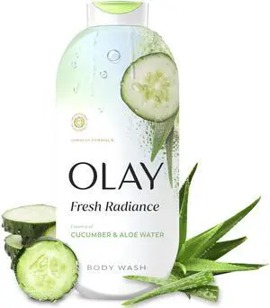 Body Wash for Women, Fresh Radiance, 24/7 Skin-Loving Freshness, Visibly Radiant, Plant Based Cleansers, Vitamin B3 & Antioxidant Blend, For All Skin Types, Cucumber & Aloe Water Scent, 22 fl oz Body Wash for Women, Fresh Radiance, 24/7 Skin-Loving Freshness, Visibly Radiant, Plant Based Cleansers, Vitamin B3 & Antioxidant Blend, For All Skin Types, Cucumber & Aloe Water Scent, 22 fl oz