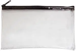 Multi-Purpose Zipper Bag, Clear, 11 x 6 Inch Multi-Purpose Zipper Bag, Clear, 11 x 6 Inch
