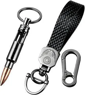 Car Keychain, Heavy Duty Key Chain with Bullet-Shaped Bottle Opener, Carabiner Keychain with 360 Degree Rotatable Snap Swivel and Anti-Lost D-Ring for Men and Women(Black) Car Keychain, Heavy Duty Key Chain with Bullet-Shaped Bottle Opener, Carabiner Keychain with 360 Degree Rotatable Snap Swivel and Anti-Lost D-Ring for Men and Women(Black)