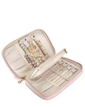 Travel Jewelry Case Jewelry Box Organizers and Storage Earings Holder Organizer for Women for Necklaces, Bracelets, Rings-Pink Travel Jewelry Case Jewelry Box Organizers and Storage Earings Holder Organizer for Women for Necklaces, Bracelets, Rings-Pink