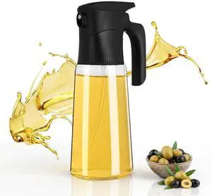 A 300ml glass olive oil spray bottle, with precise dosage control, works as a practical kitchenair fryer tool for salads, frying, grilling (Black) A 300ml glass olive oil spray bottle, with precise dosage control, works as a practical kitchenair fryer tool for salads, frying, grilling (Black)