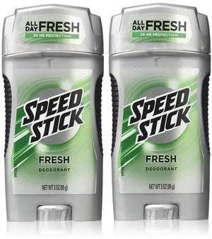Speed Stick Antiperspirant Deodorant for Men, 24 HR, Fresh, 3 Ounce - 2 Pack Speed Stick Antiperspirant Deodorant for Men, 24 HR, Fresh, 3 Ounce - 2 Pack