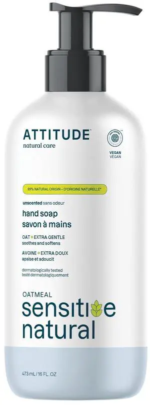 Hand Soap for Sensitive Skin Enriched with Oat, EWG Verified, Dermatologically Tested, Vegan, Extra Gentle, Unscented, 16 Fl Oz Hand Soap for Sensitive Skin Enriched with Oat, EWG Verified, Dermatologically Tested, Vegan, Extra Gentle, Unscented, 16 Fl Oz