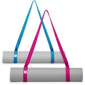 Easy-Cinch Yoga Mat Sling (Sold Individually with Assorted Colors), Fuchsia or Blue Easy-Cinch Yoga Mat Sling (Sold Individually with Assorted Colors), Fuchsia or Blue
