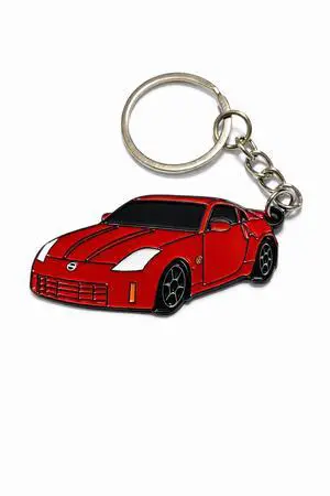 Sports Car Keychain Collectible Automotive Accessory Compatable With 2003-2009 350Z With Silver Metal Keyring (Red) Sports Car Keychain Collectible Automotive Accessory Compatable With 2003-2009 350Z With Silver Metal Keyring (Red)