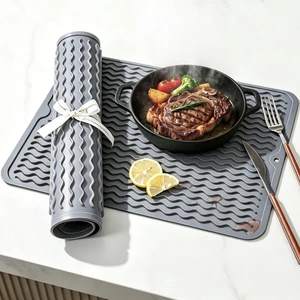 2 Pack Silicone Dish Drying Mat for Kitchen Counter Heat Resistant Under Sink Waterproof Coffee Bar Accessories Dining Rack Stone Utensil Holder Countertop Decor Must Haves 2026 2 Pack Silicone Dish Drying Mat for Kitchen Counter Heat Resistant Under Sink Waterproof Coffee Bar Accessories Dining Rack Stone Utensil Holder Countertop Decor Must Haves 2026