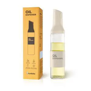 16oz Glass Olive Oil Dispenser Bottle for Kitchen Cooking - Leakproof Kitchen Essential with Precise Pouring Spout for Salad, Air Fryer, BBQ, Non-Stick Pans, Easy Refill and Use, Light Grey 16oz Glass Olive Oil Dispenser Bottle for Kitchen Cooking - Leakproof Kitchen Essential with Precise Pouring Spout for Salad, Air Fryer, BBQ, Non-Stick Pans, Easy Refill and Use, Light Grey