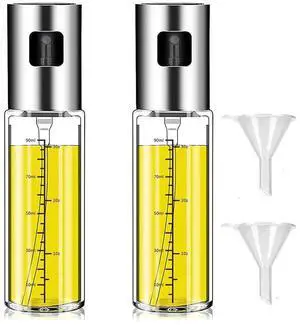Oil Sprayer Mister, 100ml Glass Bottle with Continuous Spray for Cooking, Salads, BBQ, Baking, Air Fryers, Portion Control Kitchen Dispenser Oil Sprayer Mister, 100ml Glass Bottle with Continuous Spray for Cooking, Salads, BBQ, Baking, Air Fryers, Portion Control Kitchen Dispenser