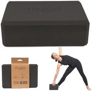 Yoga Block - Lightweight EVA Foam Yoga Brick - High Density Non-Slip Block for Yoga Poses, Pilates, Balance and Flexibility - Black Yoga Block - Lightweight EVA Foam Yoga Brick - High Density Non-Slip Block for Yoga Poses, Pilates, Balance and Flexibility - Black