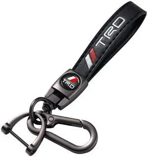 leather car keychain set for toyota TRD men and women family present keychain key ring lanyard accessories (black) leather car keychain set for toyota TRD men and women family present keychain key ring lanyard accessories (black)