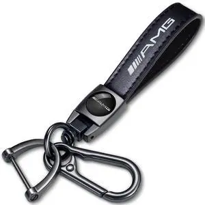 Genuine Leather Car Keychain Keyring Accessories Compatible with Mercedes-Benz AMG Series Car Keychains Family Present for Man and Woman Black Genuine Leather Car Keychain Keyring Accessories Compatible with Mercedes-Benz AMG Series Car Keychains Family Present for Man and Woman Black