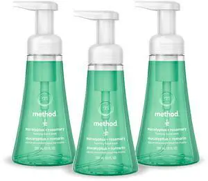 Foaming Hand Wash, Eucalyptus + Rosemary - Soft & Clean Hands for Bathroom & Kitchen, Made without Parabens, 10 fl oz, 3 pack Foaming Hand Wash, Eucalyptus + Rosemary - Soft & Clean Hands for Bathroom & Kitchen, Made without Parabens, 10 fl oz, 3 pack