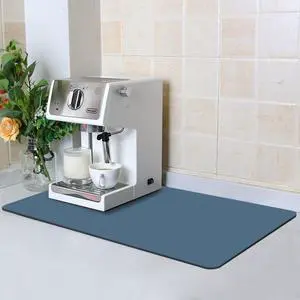 Coffee Bar Mat for Espresso Machine, 12"x20" Medium, Navy Blue Coffee Bar Mat for Espresso Machine, 12"x20" Medium, Navy Blue