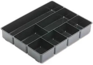 Extra Deep Desk Drawer Director Tray, Plastic, 11.875 x 15 x 2.5 Inches, Black Extra Deep Desk Drawer Director Tray, Plastic, 11.875 x 15 x 2.5 Inches, Black
