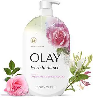 Body Wash for Women, Fresh Radiance, 24/7 Skin-Loving Freshness, Visibly Radiant, Plant Based Cleansers, Vitamin B3 & Antioxidant Blend, All Skin Types, Rose Water & Sweet Nectar Scent, 35 fl oz Body Wash for Women, Fresh Radiance, 24/7 Skin-Loving Freshness, Visibly Radiant, Plant Based Cleansers, Vitamin B3 & Antioxidant Blend, All Skin Types, Rose Water & Sweet Nectar Scent, 35 fl oz
