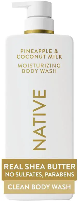 Moisturizing Body Wash, Clean & Gentle 24-Hour Hydration with Shea Butter, for Sensitive & Dry Skin, for Women & Men, Sulfate-free, Paraben-free, Pineapple & Coconut Milk, 22 fl oz Moisturizing Body Wash, Clean & Gentle 24-Hour Hydration with Shea Butter, for Sensitive & Dry Skin, for Women & Men, Sulfate-free, Paraben-free, Pineapple & Coconut Milk, 22 fl oz