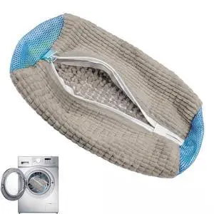 Shoe Washing Machine Bag, Thick Mesh Laundry Bag with Zipper Lock, Anti-Deformation Reusable Shoe Cleaner Bag for Sneakers Canvas Athletic Shoes 1-Pack Grey Shoe Washing Machine Bag, Thick Mesh Laundry Bag with Zipper Lock, Anti-Deformation Reusable Shoe Cleaner Bag for Sneakers Canvas Athletic Shoes 1-Pack Grey
