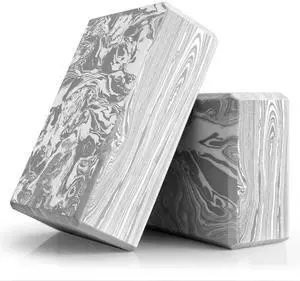 2-Pack Yoga Blocks, High-Density 9"x6"x3" Yoga Brick Foam Blocks Non-Slip EVA Foam Block Yoga Props Accessories for Yoga Pilates Stretching and Meditation (Camo Grey) 2-Pack Yoga Blocks, High-Density 9"x6"x3" Yoga Brick Foam Blocks Non-Slip EVA Foam Block Yoga Props Accessories for Yoga Pilates Stretching and Meditation (Camo Grey)