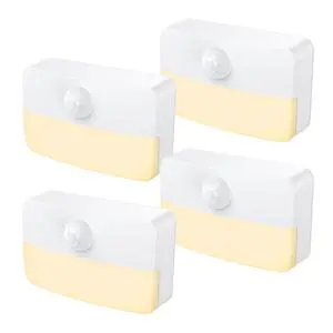 4 Pack Motion Sensor Night Light, Stick-On Motion Sensor Lights Indoor, Battery Powered Under Cabinet Kitchen Lights with Adhesive Pads, Auto/On/Off for Cupboard Wardrobe Stair Kitchen- Warm White 4 Pack Motion Sensor Night Light, Stick-On Motion Sensor Lights Indoor, Battery Powered Under Cabinet Kitchen Lights with Adhesive Pads, Auto/On/Off for Cupboard Wardrobe Stair Kitchen- Warm White