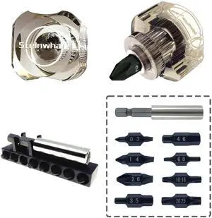 10in1 Short Stubby Mini Screwdriver for tight spots, Cellulose Acetate Fiber Made Handle, Double-headed High Hardness S2 Steel Bits, Exquisite EDC 10in1 Short Stubby Mini Screwdriver for tight spots, Cellulose Acetate Fiber Made Handle, Double-headed High Hardness S2 Steel Bits, Exquisite EDC