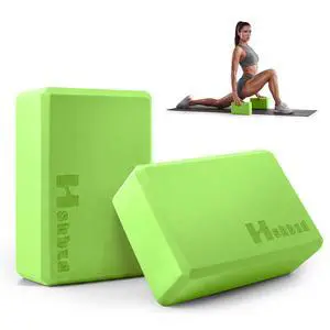 2 Pcs Yoga Blocks, Non-Slip Pilates Foam Blocks, Professional Latex-Free Eva Exercise Blocks, Essential Accessories for Yoga, Pilates, and Dance, 9"x6"x3" (Green) 2 Pcs Yoga Blocks, Non-Slip Pilates Foam Blocks, Professional Latex-Free Eva Exercise Blocks, Essential Accessories for Yoga, Pilates, and Dance, 9"x6"x3" (Green)