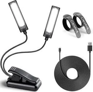 Music Stand Light Clip on Battery Powered Reading Lamp Book Light for Bookworms Guitar Piano Keyboard Players Music Stand Light Clip on Battery Powered Reading Lamp Book Light for Bookworms Guitar Piano Keyboard Players