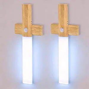 Motion Sensor Lights Indoor,LED Rechargeable Battery Operated Wall Sconce Magnetic Stairway Night Light Wireless Portable Decor Lighting for Bedroom, Hallway, Picture,6000K Strip Base 2Pack Motion Sensor Lights Indoor,LED Rechargeable Battery Operated Wall Sconce Magnetic Stairway Night Light Wireless Portable Decor Lighting for Bedroom, Hallway, Picture,6000K Strip Base 2Pack