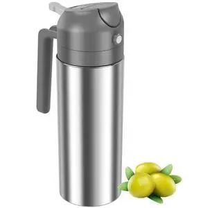 2 in 1 Oil Dispenser and Oil Sprayer, 304 Stainless Steel Oil Dispenser Bottle, 500ml Oil Sprayer for Cooking, Refillable Food-grade Oil Mister for Air Fryer, Salad, Frying, BBQ, Home Kitchen Gadget 2 in 1 Oil Dispenser and Oil Sprayer, 304 Stainless Steel Oil Dispenser Bottle, 500ml Oil Sprayer for Cooking, Refillable Food-grade Oil Mister for Air Fryer, Salad, Frying, BBQ, Home Kitchen Gadget