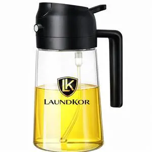 Olive Oil Dispenser Bottle with Sprayer, 2 in 1 Push to Pour Glass Oil and Vinegar Bottle, Food Grade Non-Stick Spray Bottle for Cooking, Salad, Grilling, BBQ (Black) Olive Oil Dispenser Bottle with Sprayer, 2 in 1 Push to Pour Glass Oil and Vinegar Bottle, Food Grade Non-Stick Spray Bottle for Cooking, Salad, Grilling, BBQ (Black)