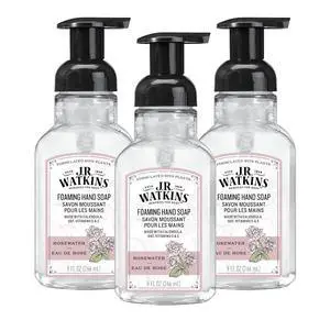 Foaming Hand Soap with Pump Dispenser, Moisturizing Foam Hand Wash, Alcohol-Free, Cruelty-Free, Rosewater, 9 fl oz, 3 Pack Foaming Hand Soap with Pump Dispenser, Moisturizing Foam Hand Wash, Alcohol-Free, Cruelty-Free, Rosewater, 9 fl oz, 3 Pack