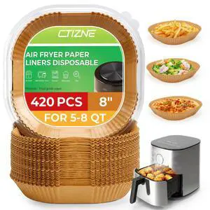420Pcs Air Fryer Liners Disposable 8 Inch Square for 5-8 Qt Basket, Bulk Pack | Food Grade | 428°F Heat-Resistant | Grease-proof Air Fryer Parchment Paper Liners for Less Cleanup 420Pcs Air Fryer Liners Disposable 8 Inch Square for 5-8 Qt Basket, Bulk Pack | Food Grade | 428°F Heat-Resistant | Grease-proof Air Fryer Parchment Paper Liners for Less Cleanup