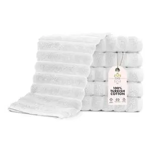 Classic Turkish Towels CTT Luxurious 100% Turkish Cotton Washcloths 6 Pack, Highly Absorbent & Quick Dry, Face Towels Wash Cloths for Hotel, Spa & Gym | 13"x13" (Platinum) Classic Turkish Towels CTT Luxurious 100% Turkish Cotton Washcloths 6 Pack, Highly Absorbent & Quick Dry, Face Towels Wash Cloths for Hotel, Spa & Gym | 13"x13" (Platinum)