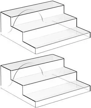 3 Tiered Acrylic Display Stands for Cupcake Stand,Perfume Shelf Organizer,Figure and Funko Pop Display,No Installation,Clear Table Risers Display Stands for Collectibles,Makeup and Dessert,2PCS 3 Tiered Acrylic Display Stands for Cupcake Stand,Perfume Shelf Organizer,Figure and Funko Pop Display,No Installation,Clear Table Risers Display Stands for Collectibles,Makeup and Dessert,2PCS