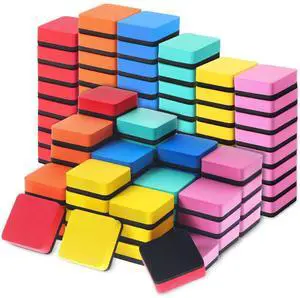96 Pack Mini Dry Erase Erasers Bulk Magnetic Whiteboard Dry Erasers Classroom Supplies Whiteboard Chalkboard Cleaner for Teacher Kids School Office, 1.97 x 1.97 Inch (Colorful) 96 Pack Mini Dry Erase Erasers Bulk Magnetic Whiteboard Dry Erasers Classroom Supplies Whiteboard Chalkboard Cleaner for Teacher Kids School Office, 1.97 x 1.97 Inch (Colorful)
