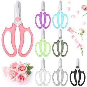 8 Pieces Garden Flower Scissors Floral Shears Garden Pruning Shears with Comfortable Handles for Flower Arrangement Fruit Picking Trimming Household (Multicolor) 8 Pieces Garden Flower Scissors Floral Shears Garden Pruning Shears with Comfortable Handles for Flower Arrangement Fruit Picking Trimming Household (Multicolor)